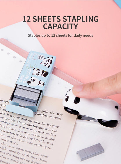DELI Cartoon Mini Stapler Set Stapling Machine With 1000 pcs No.10 Staples Office School Binding Supplies Manual Cute Staplers
