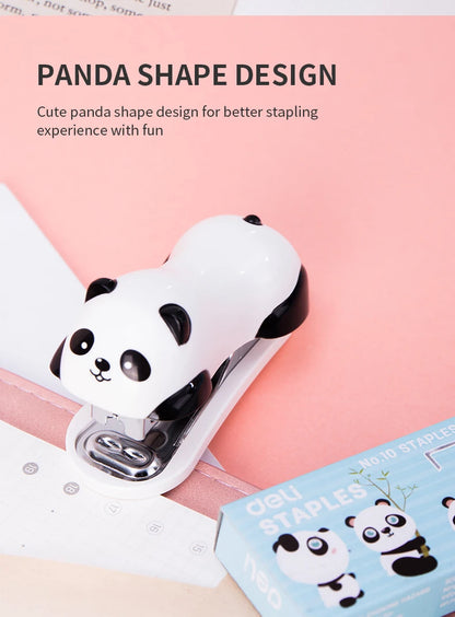 DELI Cartoon Mini Stapler Set Stapling Machine With 1000 pcs No.10 Staples Office School Binding Supplies Manual Cute Staplers